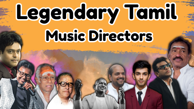 Timeline showing the golden eras of 10 legendary Indian music directors from 1940s to present