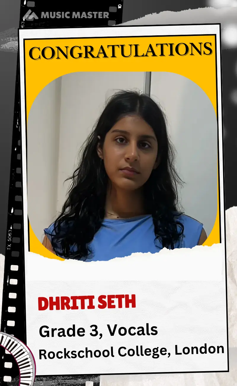 Dhriti Seth _Grade 3_Rockschool_Vocals