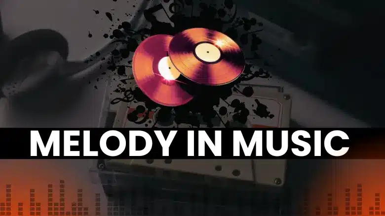 Illustration of musical notes forming a melody in music